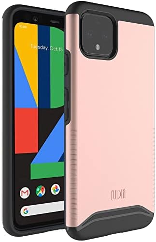 TUDIA DualShield Designed for Google Pixel 4 Case, [Merge] Heavy Duty Anti Scratch Dual Layer Slim Hard Case for Google Pixel 4 (Rose Gold)