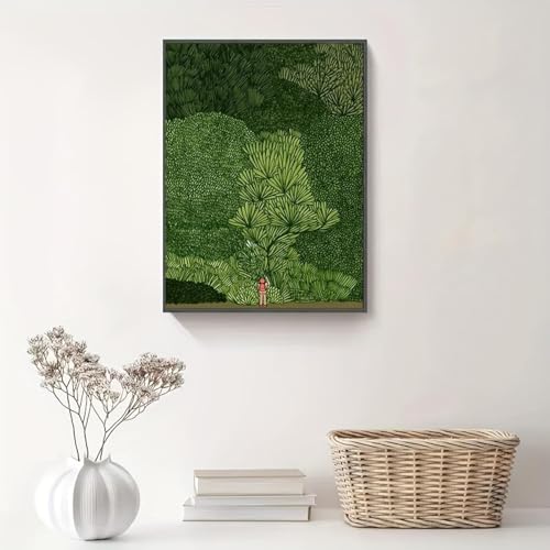 Impression sur Toile Jungle Explorer Forêt Verte Peinture 70x90