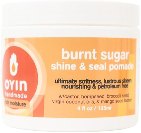 Burnt Sugar Pomade | Humectant Hair Pomade for Shine, Sealing, Hydration & Healthy Scalp | Petroleum-Free, All-Natural | 4 oz
