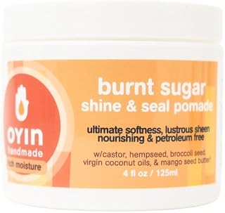 Oyin Handmade Burnt Sugar Pomade | Humectant Hair Pomade for Shine, Sealing, Hydration & Healthy Scalp | Petroleum-Free, All-Natural | 4 oz
