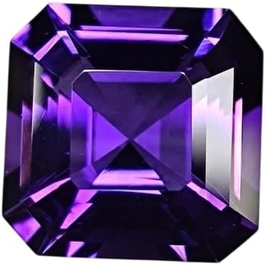 Natural 10.5 Carat Amethyst Asscher Cut Loose Gemstone Deep Purple Gems Ideal for Custom Jewelry, Collectors, and Unique Designs