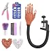 Nail Trainning Practice Hand - Nail Display Manicure Supply - Flexible Movable False Fake Hands for Nail Manicure-Best Manicure DIY Print Practice Tool