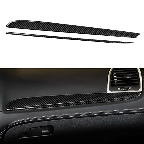 Image of Car Copilot Decor Strips Decals for 2011-2023 Chrysler 300 / 300C / 300S / Limited /Touring /Base Accessories Carbon Fiber Stickers