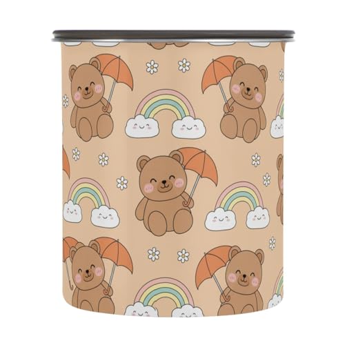 Recipiente de café con tapa hermética 900 ml beige