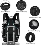 Sac à dos de voyage pour les hommes Femmes Sac à Dos pour ordinateur portable 15.6 Inch Vol approuvé Transport sur sac à dos Overnight Business College School Weekender Bagage Daypack, Noir