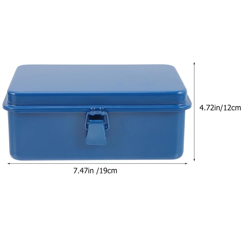 DOITOOL Cassetta portautensili in metallo, 2 pezzi, organizer per attrezzi in metallo con fermo, scatola portatile per attrezzi, per lavoratori edili, carpenteria, casa, officina, garage