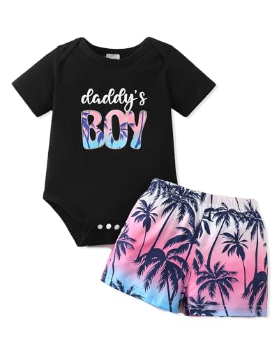 Image of NZRVAWS Newborn Baby Boy Clothes Letter Printed Romper Shorts Summer Infant Outfits Camo Clothing Set 0 3 6 9 12 Months