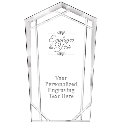 Crown Awards Personalized 7" Engraved Employee of The Year Hera Shrine Acrylic Award