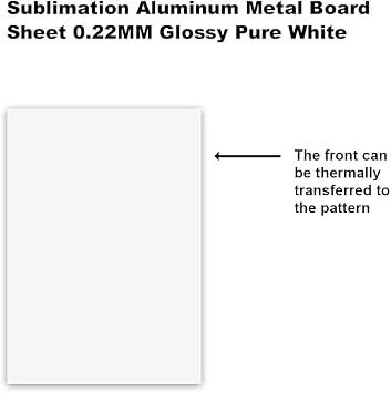 MR.R 10 Pieces 8x12 inch Sublimation Blanks Aluminum Metal Board Glossy Pure White Photo Blanks Aluminum Sheet Sign Blanks Aluminum Plate for Sublimation Heat Transfer Printing,0.22 mm Thickness