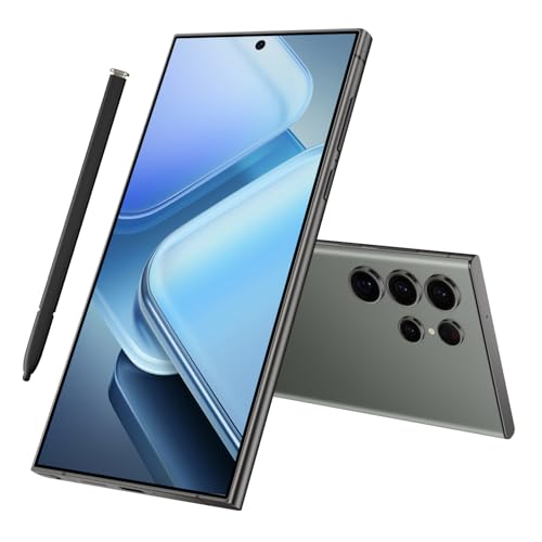 C24 Ultra 5G Unlocked Cell Phone, 16+512GB Smartphone, Android 14.0, 48+108MP Zoom Camera, Build in Pen,Long Battery Life 6800mAh, Dual SIM, 6.8“ HD Screen,Face ID/Fingerprint Lock/GPS (Green)
