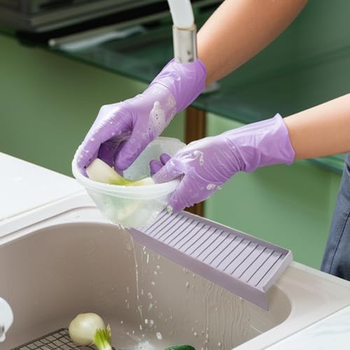 Protection réglable pour évier en silicone idéale pour cuisiner en famille sans éclaboussures - 4