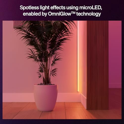 Philips Hue OmniGlow 9.8-Foot Micro LED Strip Light, 2700 lm, Vibrant Color and Ambiance, Flexible Indoor Lighting, Uniform Light, Cuttable, App and Voice Control by Philips Hue - Used condition - Image 2