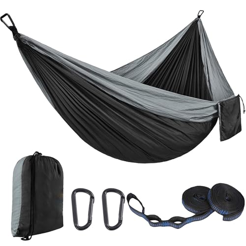 SNZ Hamaca de Camping Ultraligera, 270x140 cm, Nailon d...