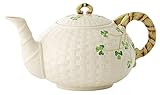 Belleek Group 0016 Shamrock Teapot, 35 Fluid Ounce, White