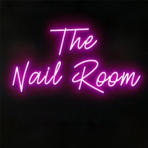 Image of Pink Nails Neon Sign for Wall Decor 15.8x8.7In | Dimmable Neon Nail Room Sign for Home Shop Spa Beauty Cosmetic Salon,Nail Room Decor Acessory,USB Powered