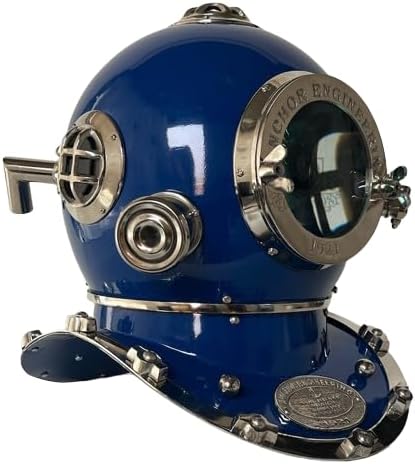 Blue Anchor Scuba Diving Helmet US Navy Deep Sea Divers Helmet Anchor Engineering Nautical Gift