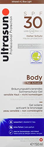 ultrasun, Kids Sunscreen SPF50+, white, Unscented, 150 millilitre & SPF30 Tan Activator Body 150ml - Image 6