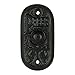 Wired Iron Doorbell Chime Push Button in Black Powder Coat Finish Vintage Decorative Door Bell with Easy Installation, 3 1/8" X 1 1/2"