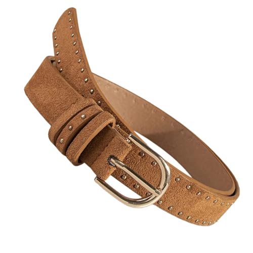 Durability Casual Belt Women's Leather Waistband Vintage Western Waist Belts for Jeans and Dresses