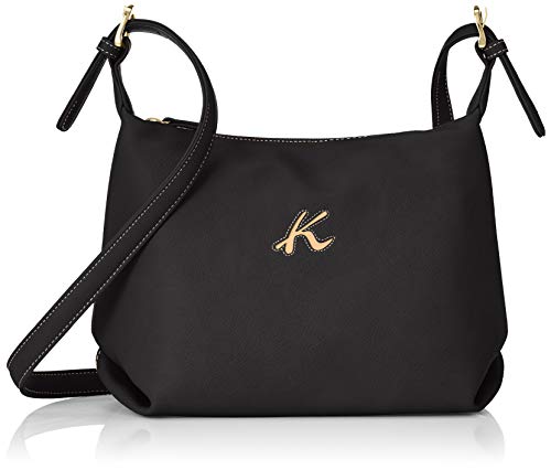 2way ショルダーバッグ D-0422 レディース ブラック/カフェオレステッチ 15671