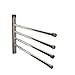 Swing Arm Towel Bar - Wall Mounted Stainless Steel Bathroom Towel Rack - Hanger Towel Holder Organizer - Perfect Towel Rack With 4 Arms - Polished Finish (10