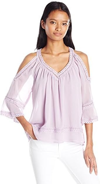 Cold Shoulder Top with Crochet Details 