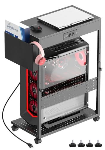 Boîtier ATX et PC de jeu : tour d'ordinateur réglable avec prises de courant