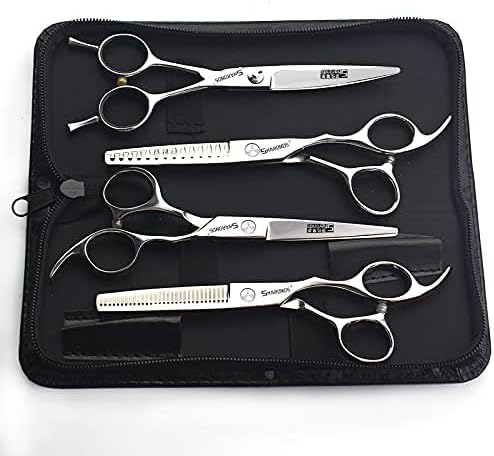 Miniatura 2 de Tijeras de pelo de peluquero, Axemoore profesional corte de pelo tijeras de cortetijeras set- 6", hechas de acero inoxidable japonés, especialmente