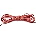 DailyShoes Mens Round Waxed Shoelaces Oxford Flat Dress Canvas Shoe Laces, (Great for Dual Tone), (1 PAIR), Red, 27" INCH (69 cm)