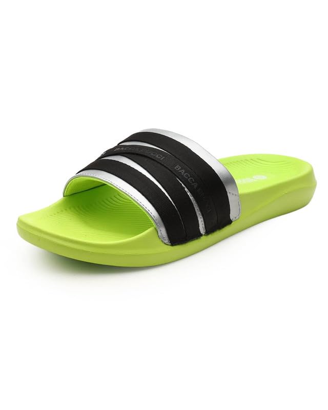 Image of Bacca Bucci Galaxy Slides for Men | Ultra-Comfort Rubberized EVA Slip-On Sliders | Non-Skid Outsole, Soft Cushioned Footbed, Lightweight Slides for Indoor & Outdoor Use