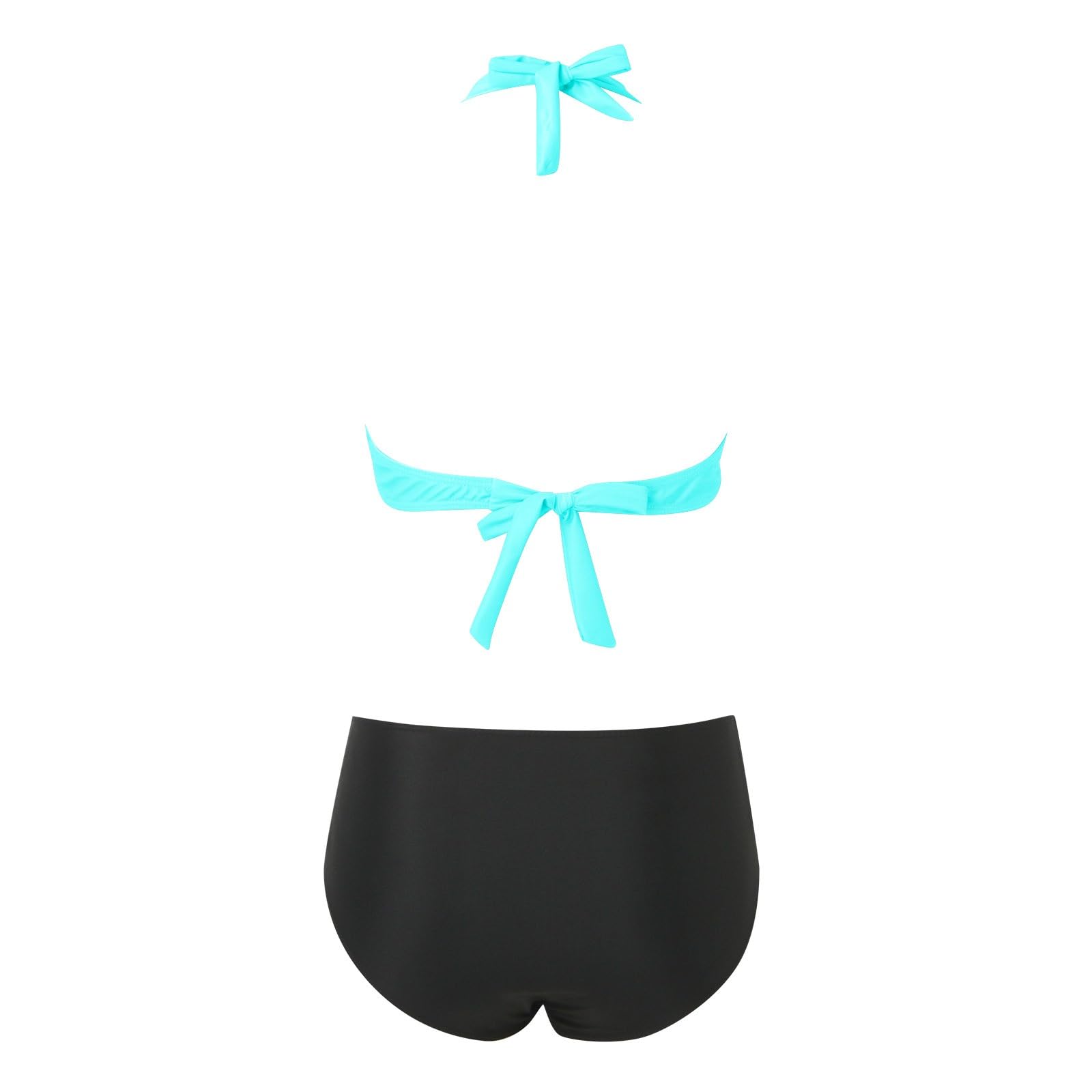 Conjunto de bikini estampado para mujer, color rojo vino, talla M
