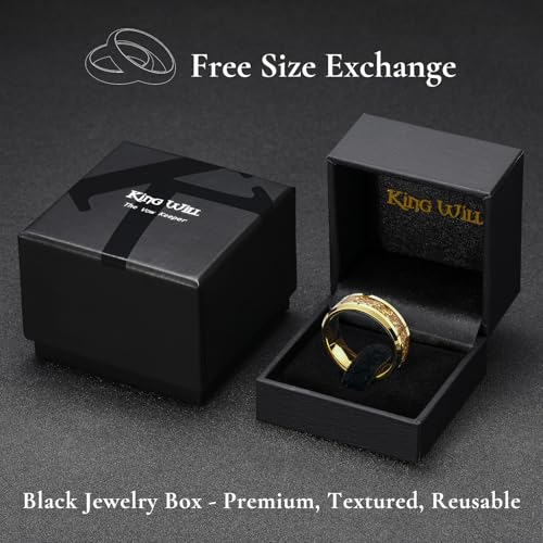 King Will Men Meteorite Tungsten Wedding Band 8mm Size 10 by King Will - Used condition - Image 2