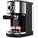 Produktbild Bonsenkitchen Espressomaschine mit Siebträger, 1450W Hohe Leistung Edelstahl Kaffeemaschine, 15 Bar Siebträgermaschine für Espresso, 1.25L Cappuccino und Latte Machiato, CM8902