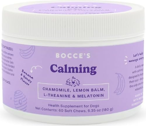 Bocce's Bakery Calming Supplement Chews, Banana & Honey Flavor (6...