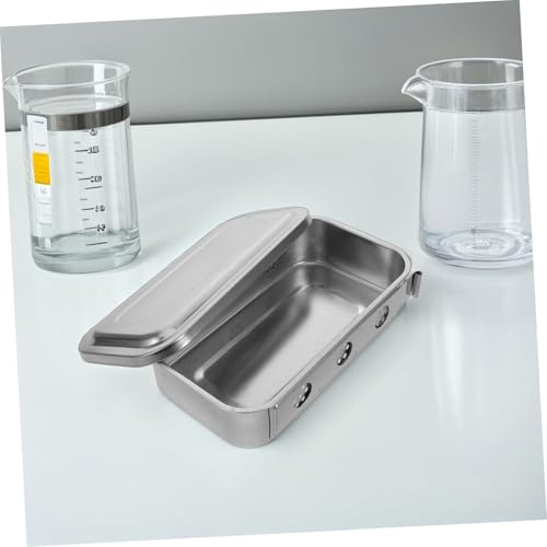 Plateau instruments médicaux acier inoxydable avec couvercle perforé bloc
