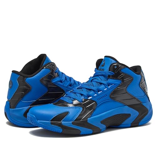 Image of SHAQ Devastator High Top Basketball Shoes for Men, Indoor or Outdoor Court Basketball Mens Sneakers - Black, White, Green, Blue, Orange or Red Size 8 to 15