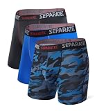 [Separatec]ロング ボクサーパンツ 陰嚢分離 前開き 吸汗 速乾 スポーツ 蒸れない メンズ 下着 ボクサー 3枚セット L(USサイズ)-日本サイズXL相当 X22020