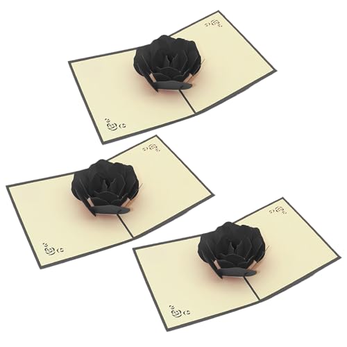 CAWKAY 3D���b�Z�[�W�J�[�h 3���Z�b�g �K�N ���̃|�b�v�A�b�v�J�[�h ��яo���J�[�h ���l �a���� ��̓� �L�O�� �����j�� ���ҏ� (�u���b�N�i3���Z�b�g�j)