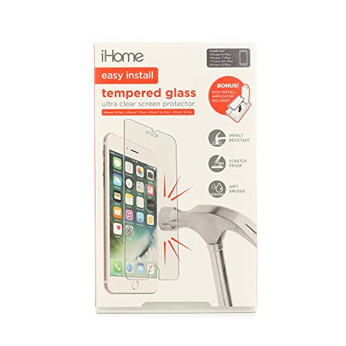iHome Tempered Glass Screen Protector For Apple iPhone&reg; 6 Plus/7 Plus/8 Plus, Clear, IH8PS530C-OD
