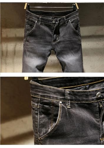 Men Skinny Stretch Slim Fit Jeans Casual Pants Trousers Mental Jeans2