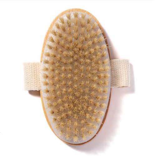 Essential Aura Dry Body Brush Eco-Friendly Natural Bristles for Gentle Exfoliation Skin Renewal Improved Circulation & Lymphatic Support Perfect Detox & Spa Self-Care Accessory
