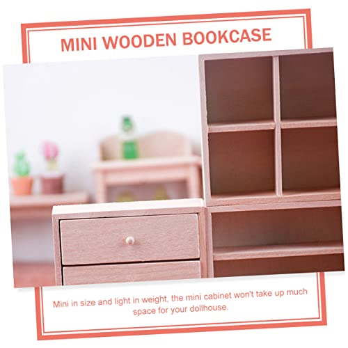 EXCEART 2 Pçs Quarto Acessórios De Madeira Para Casa Mini Estilo De Madeira Armário Modelo De Armaze