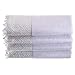 Creative Scents Fingertip Towels , (11x18 inches) Towel Set of 4- Soft Velour Finish- Gorgeous Lace Trim - 100% Cotton- Machine Washable - Perfect for Kitchen or Guest Bathroom! - White