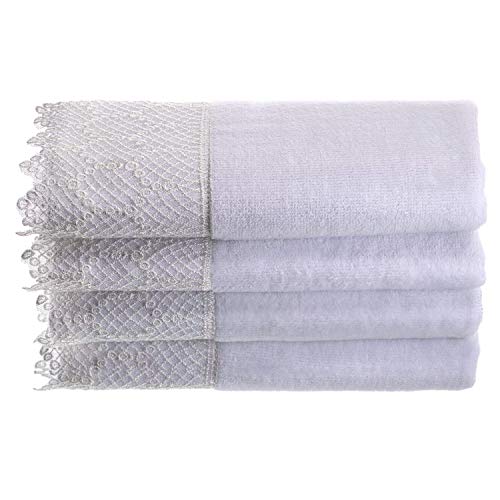 Creative Scents Fingertip Towels for Bathroom (11x18 inches) Towel Set of 4, Soft...