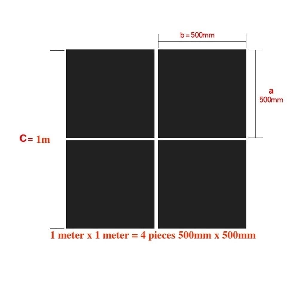 Kwadratowa blacha gumowa NBR o wymiarach 500 mm x 500 mm, czarna, grubość 1-5 mm, do uszczelek DIY(4mm)