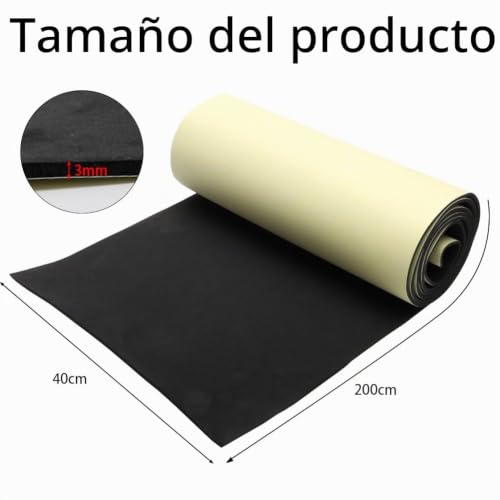Espuma autoadhesiva de 40 cm x 200 cm rollo de caucho celular para juntas 2