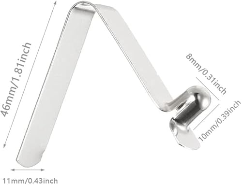 Miniatura 3 de Paquete de 10 clips de resorte de remo para kayak, longitud de repuesto, botón ajustable, pasador de bloqueo a presión para paletas de SUP, poste