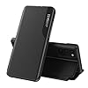 Oihxse Smart View Cover compatibel met Samsung Galaxy Note 20, beschermhoes met klapdeksel van leer met [kijkvenster…