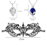 HJYZY Wampir Katherine naszyjnik Elena Gilbert otwarcie werbeny medalion wisiorek naszyjniki sztuczna kropla krwi kolczyk koronka maska maskaradowa dla kobiet 4 szt, 1, Żywica, Bez kamieni
