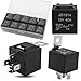 10 Pieces 5 Pin Relay Waterproof 40A 30A Spdt Relay Replacement Automotive Set for Van Auto Motorcycle Truck